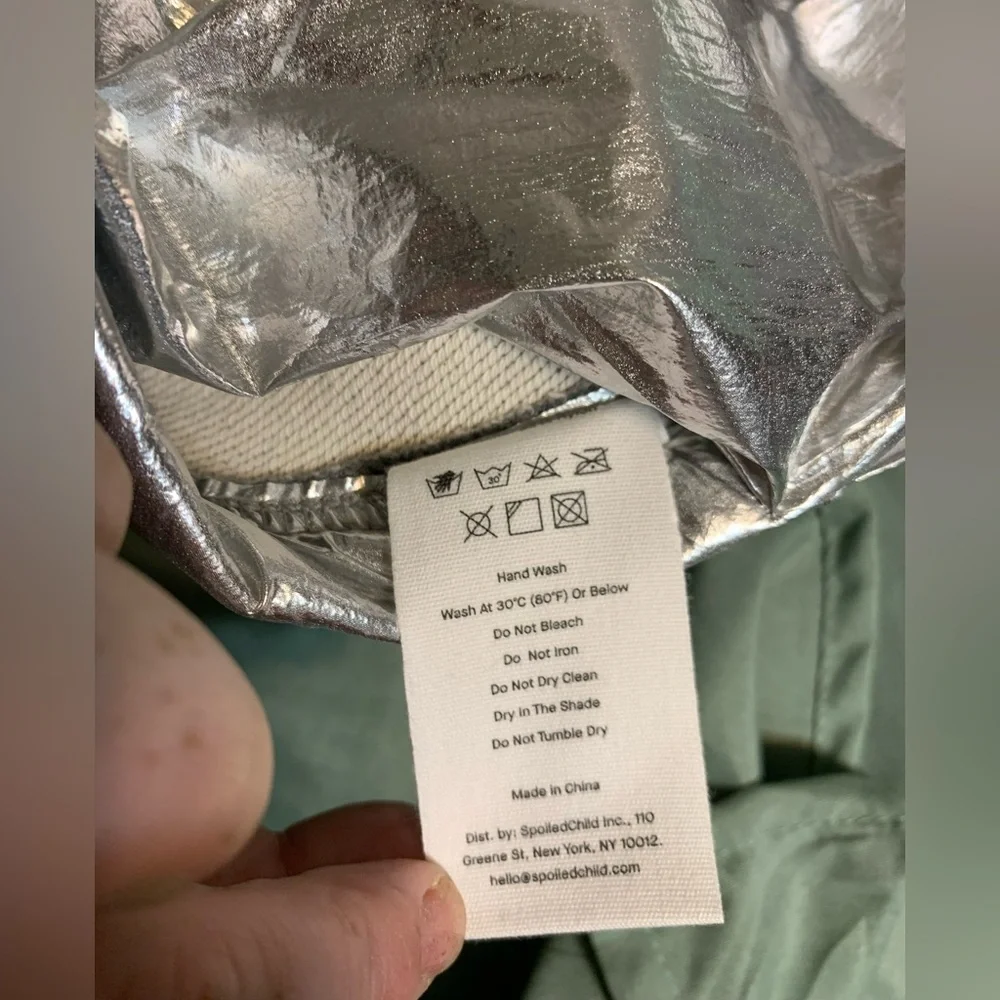 NWOT Limited Edition Chrome Hoodie designed by Jeremy Scott, Size Small - Picture 5 of 6